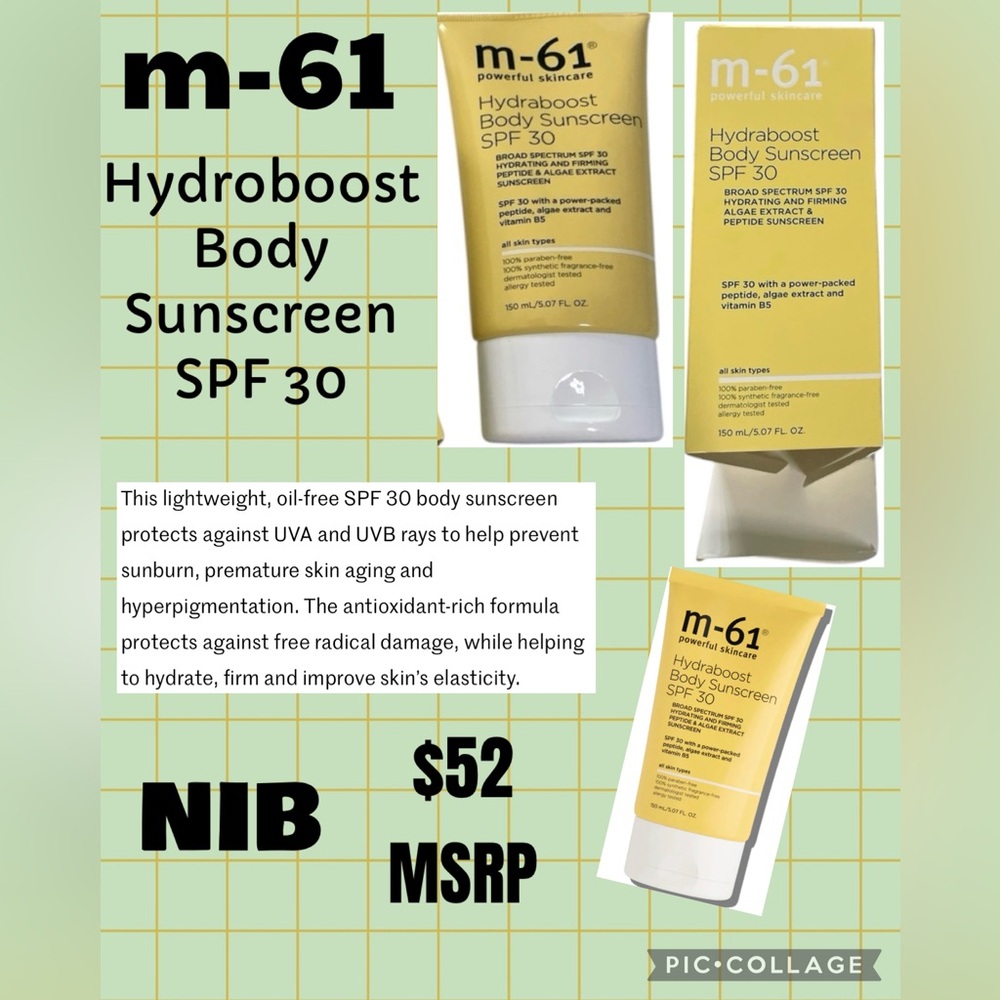 M-61 Poweful Skincare Hydraboost Body Sunscreen SPF 30 NIB